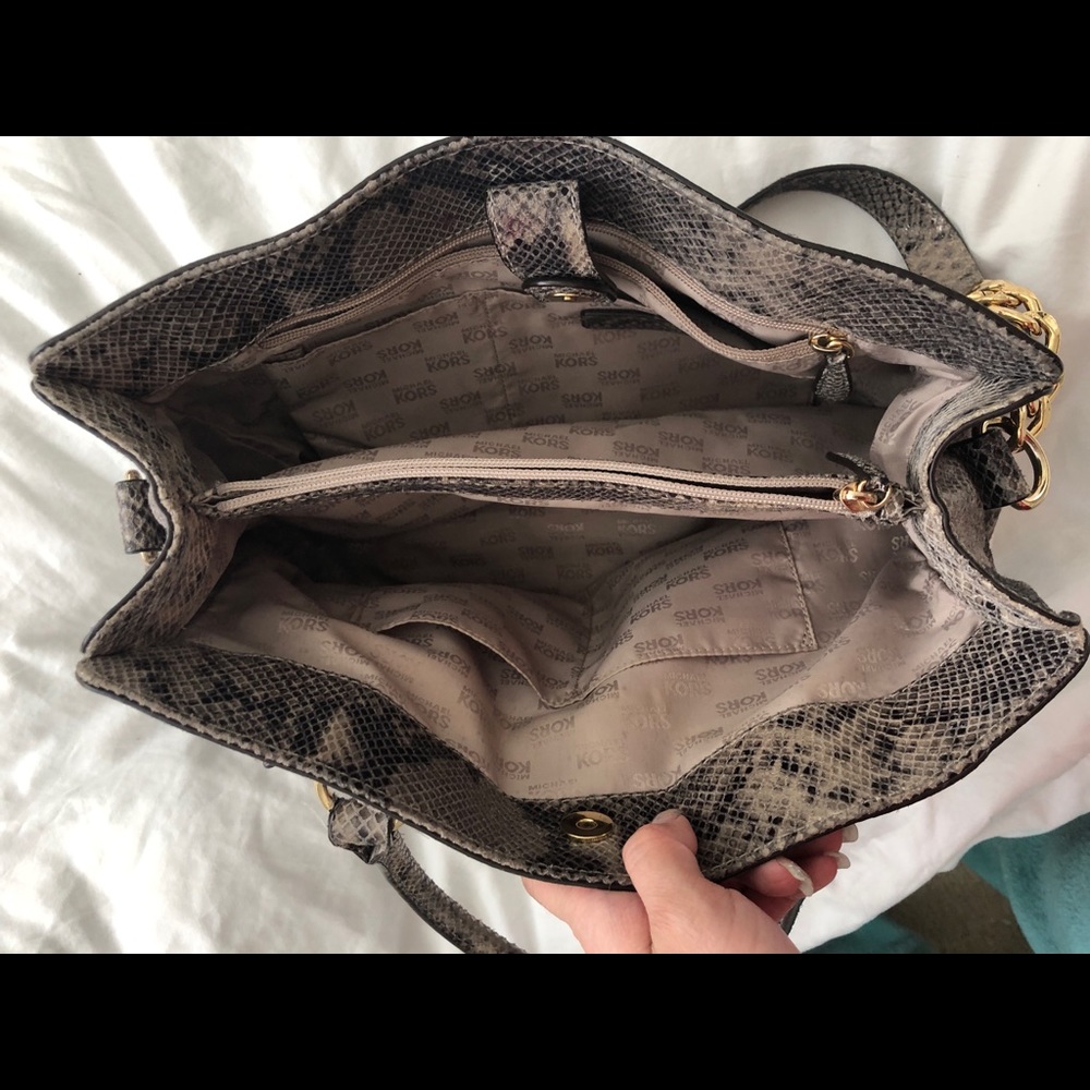 Michael Kors Leather Python Bag - image 3